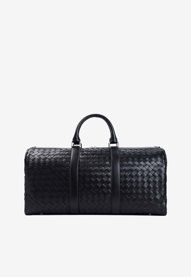 Medium Intrecciato Leather Duffle Bag