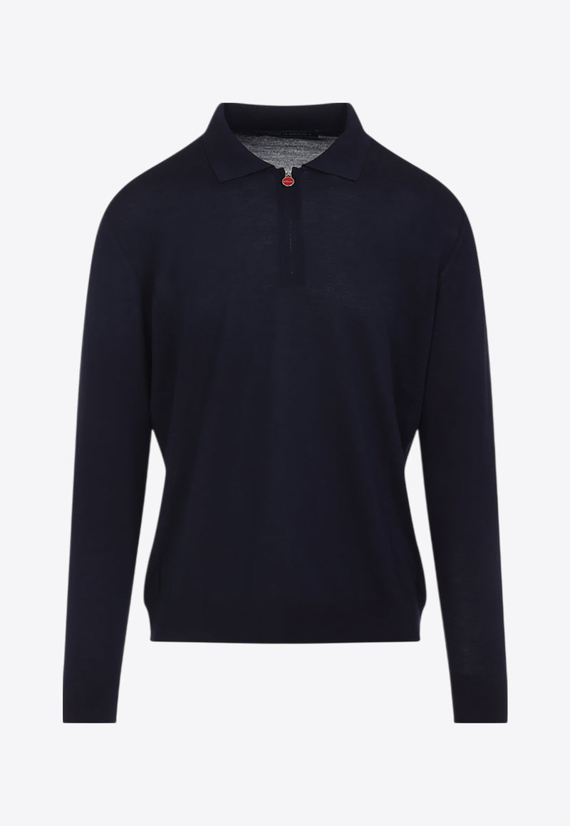 Wool Long-Sleeved Polo Sweater