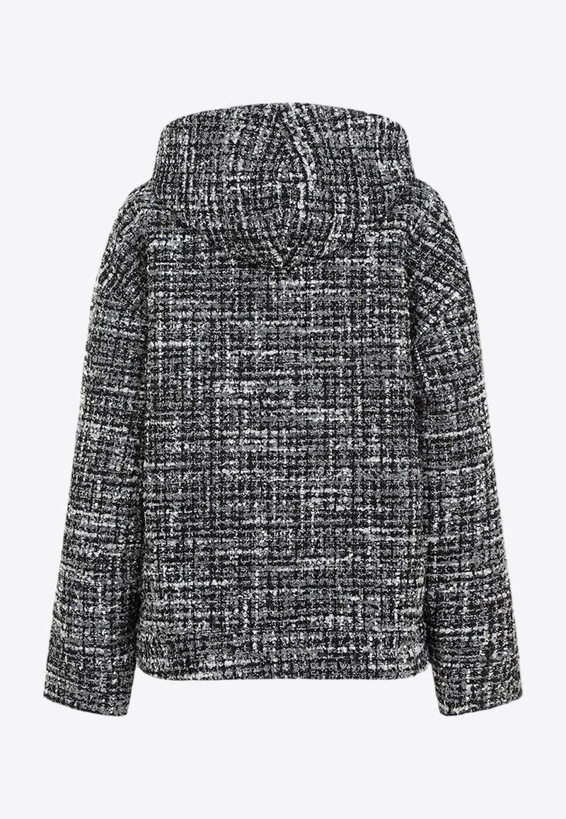 Double Tweed Zip-Up Jacket