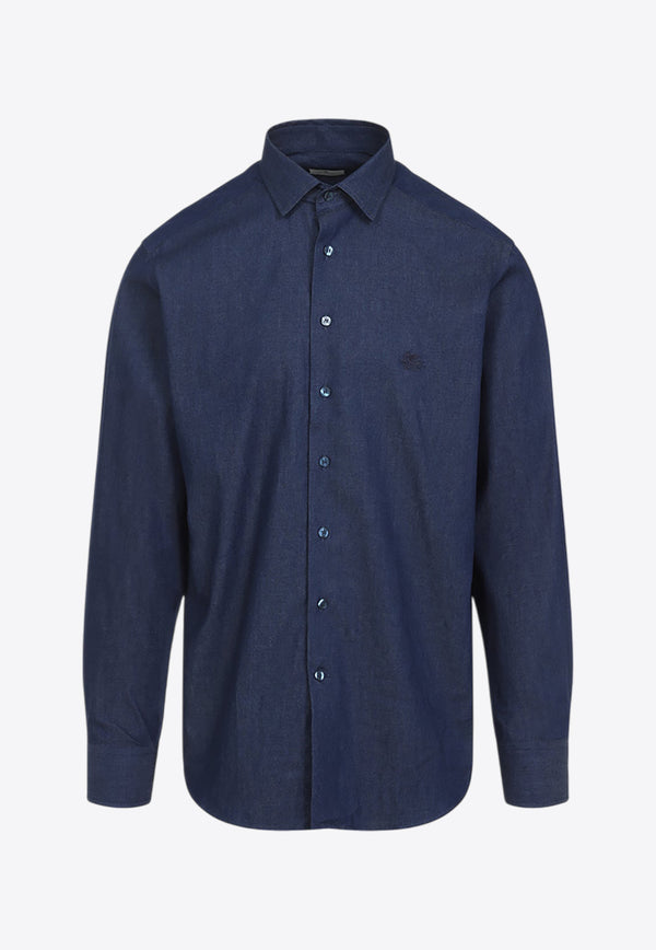 Pegaso Embroidered Long-Sleeved Shirt