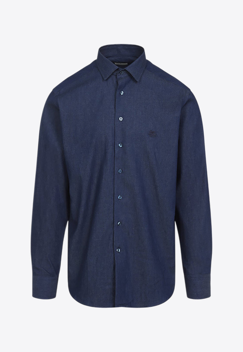 Pegaso Embroidered Long-Sleeved Shirt