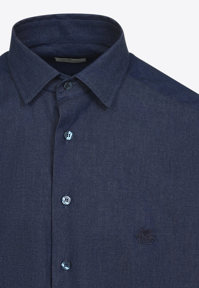 Pegaso Embroidered Long-Sleeved Shirt