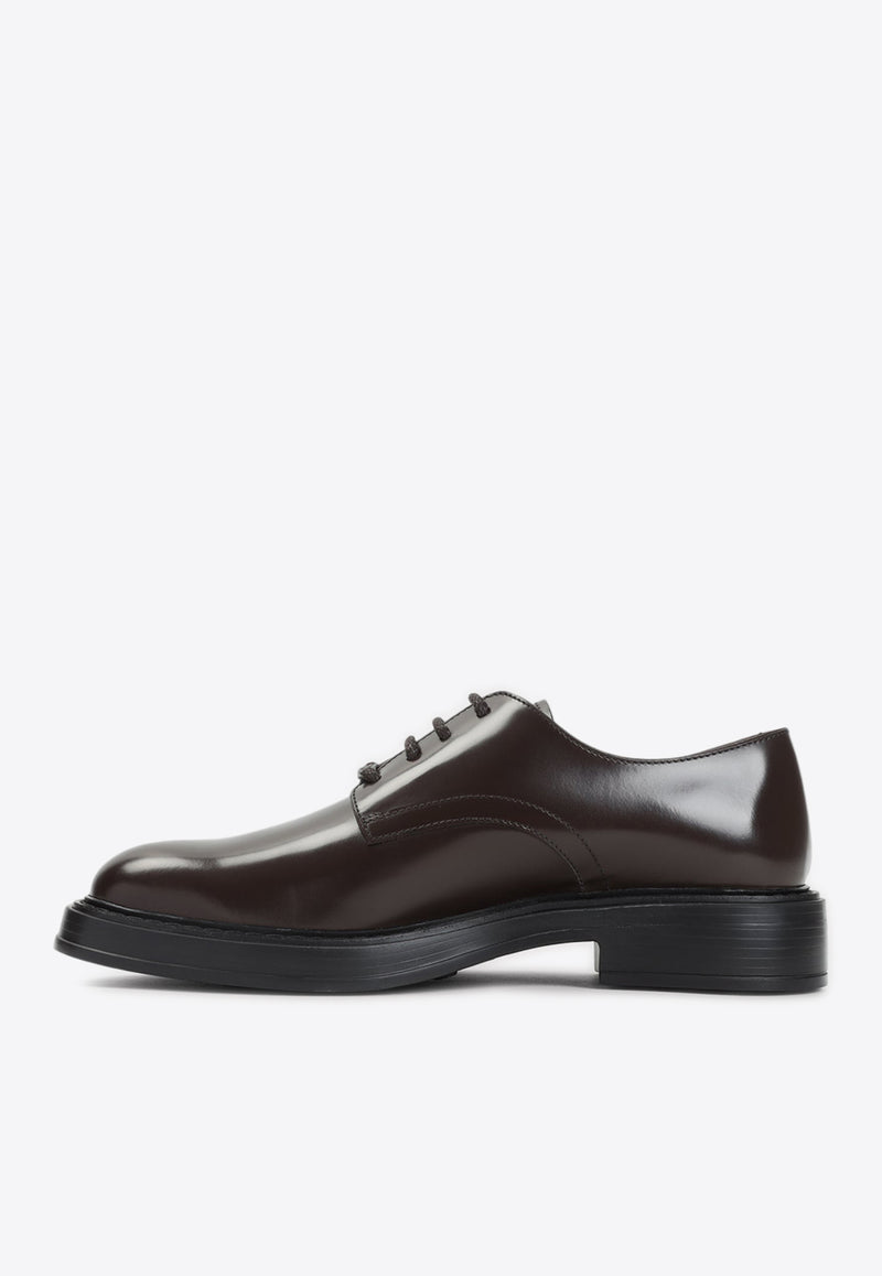 Shiny Leather Derby Shoes