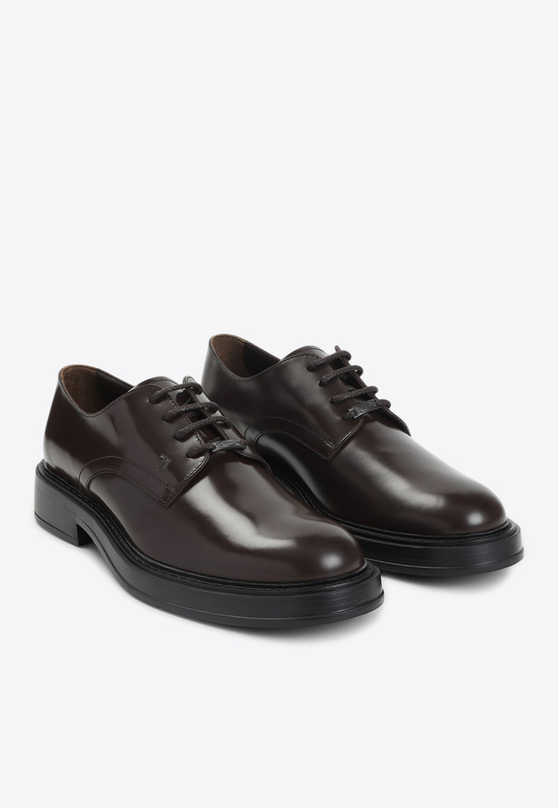 Shiny Leather Derby Shoes