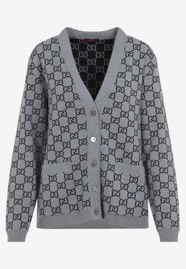 GG Jacquard Reversible Cardigan