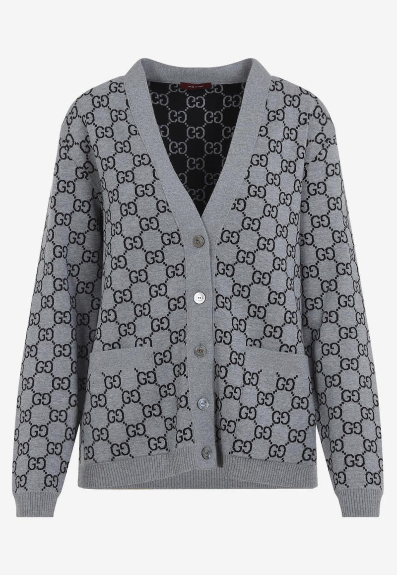 GG Jacquard Reversible Cardigan