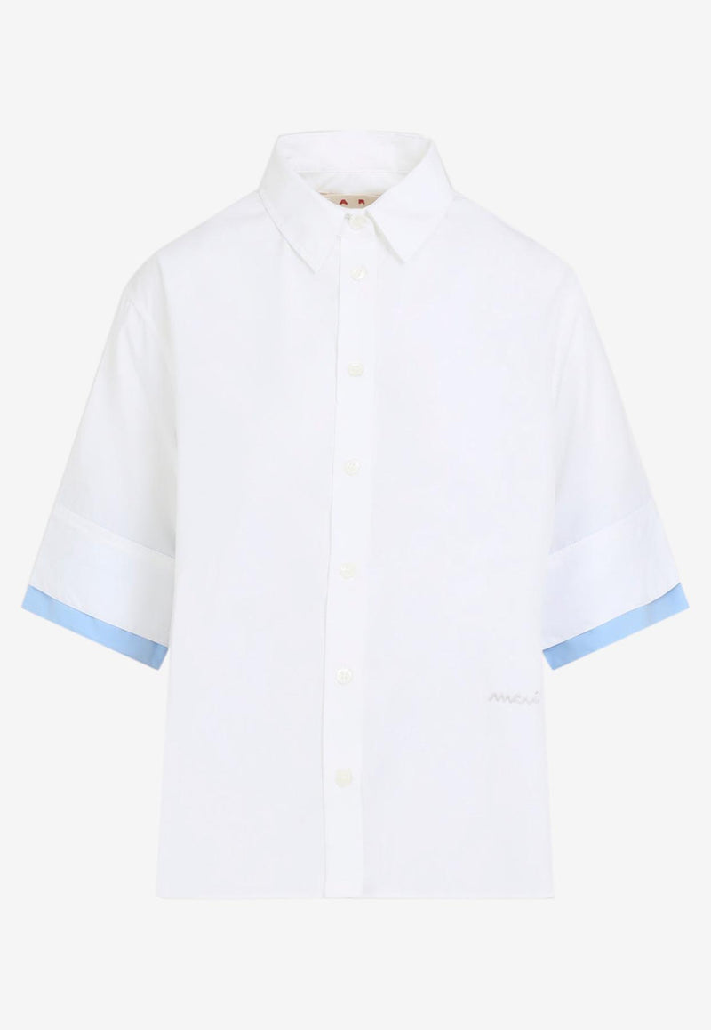 Double-Cuff Short-Sleeved Shirt