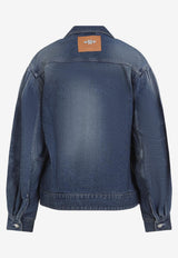 Sculpted Denim Belted Jacket