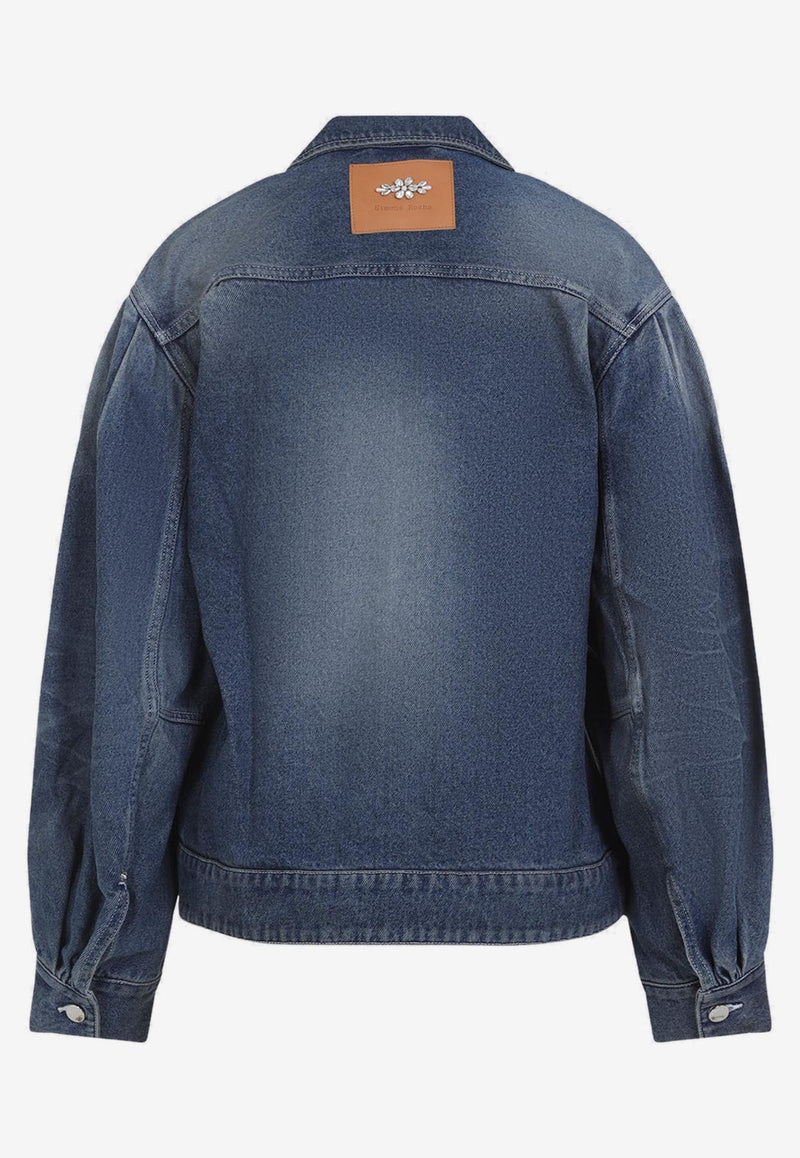 Sculpted Denim Belted Jacket