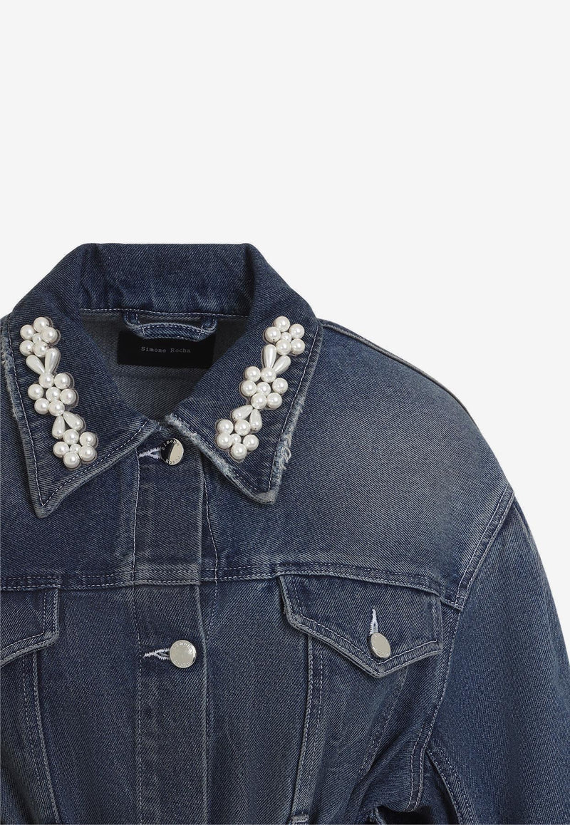 Sculpted Denim Belted Jacket