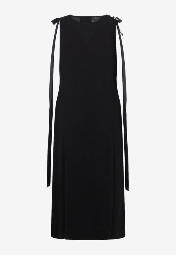 Bow Ribbon Tail Midi Dress