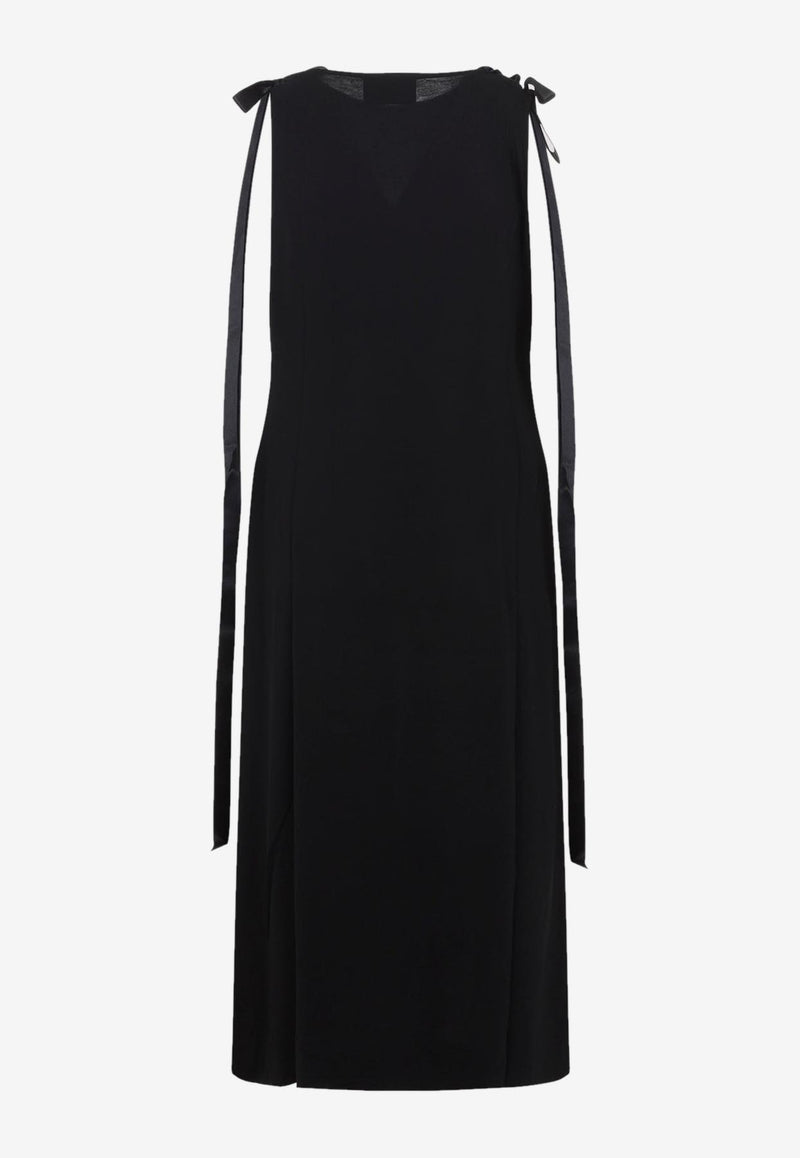 Bow Ribbon Tail Midi Dress