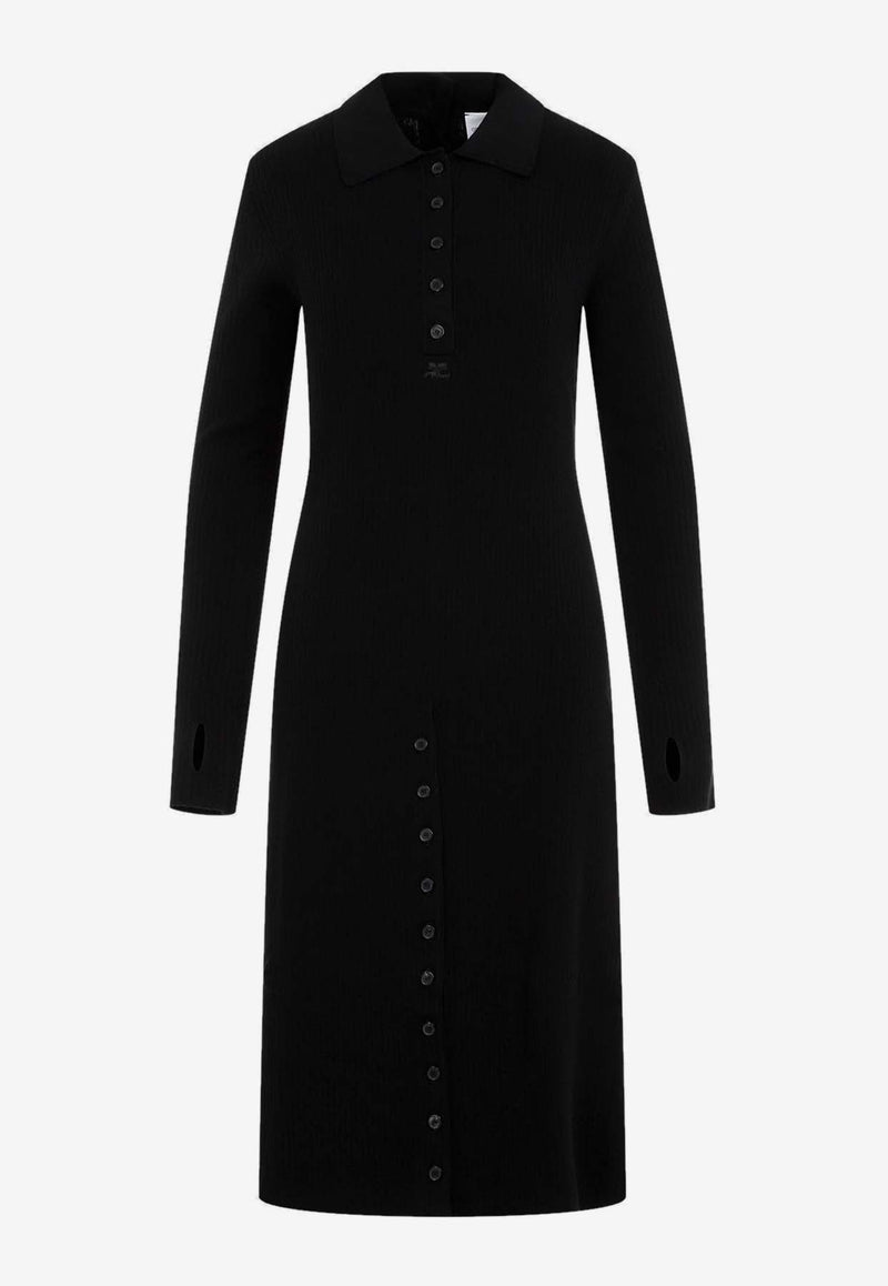 Polo Knit Midi Dress