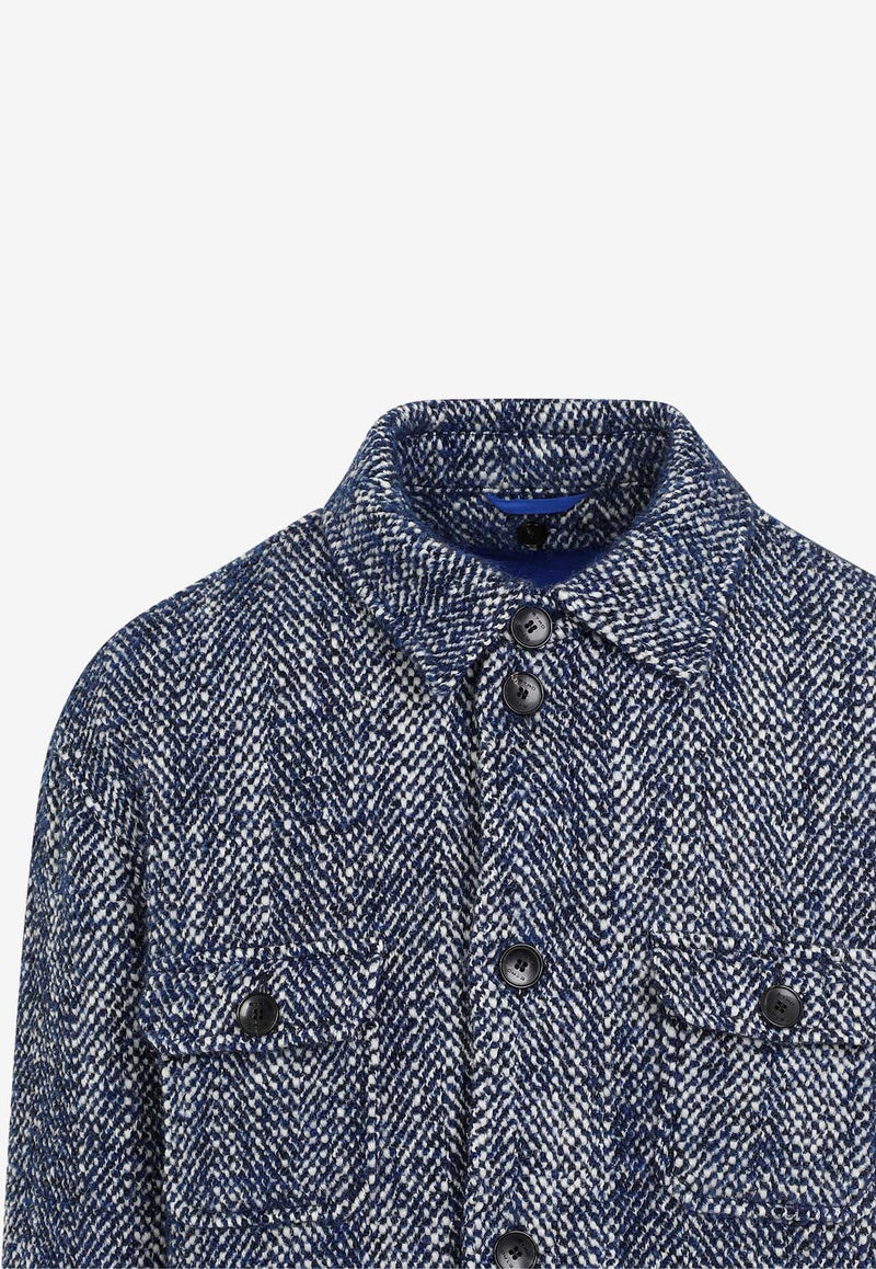 Knitted Wool-Blend Overshirt