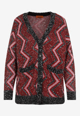 Sequin-Embellished Knit Cardigan