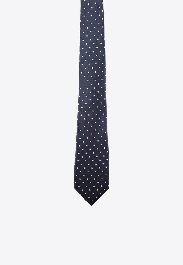 Polka-Dot Silk Tie