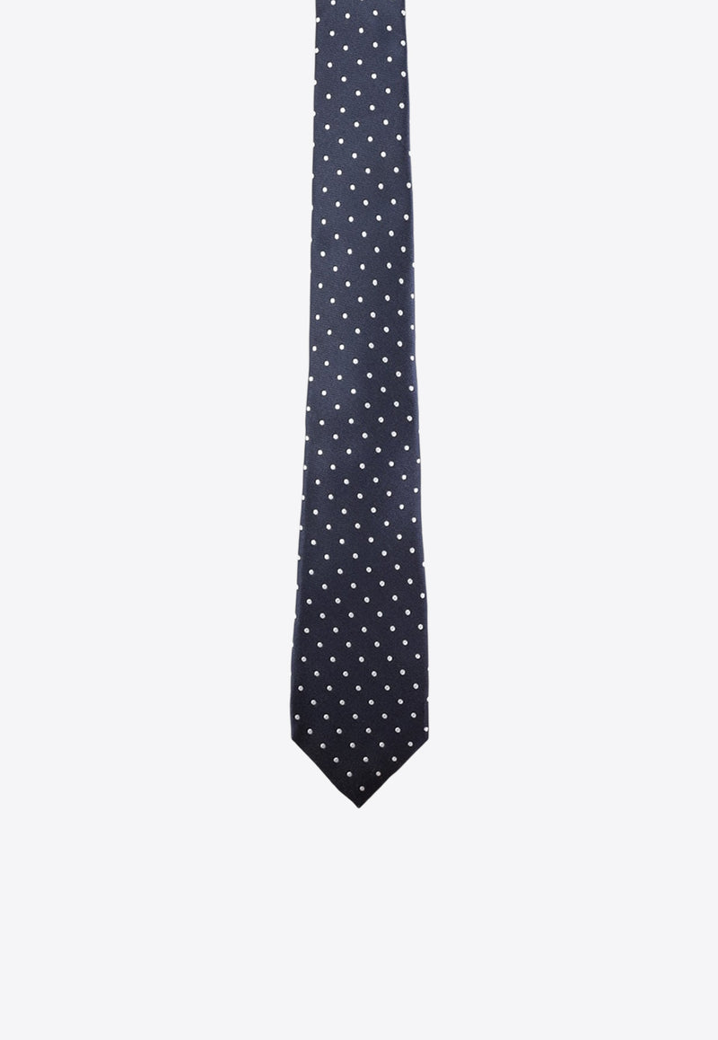 Polka-Dot Silk Tie