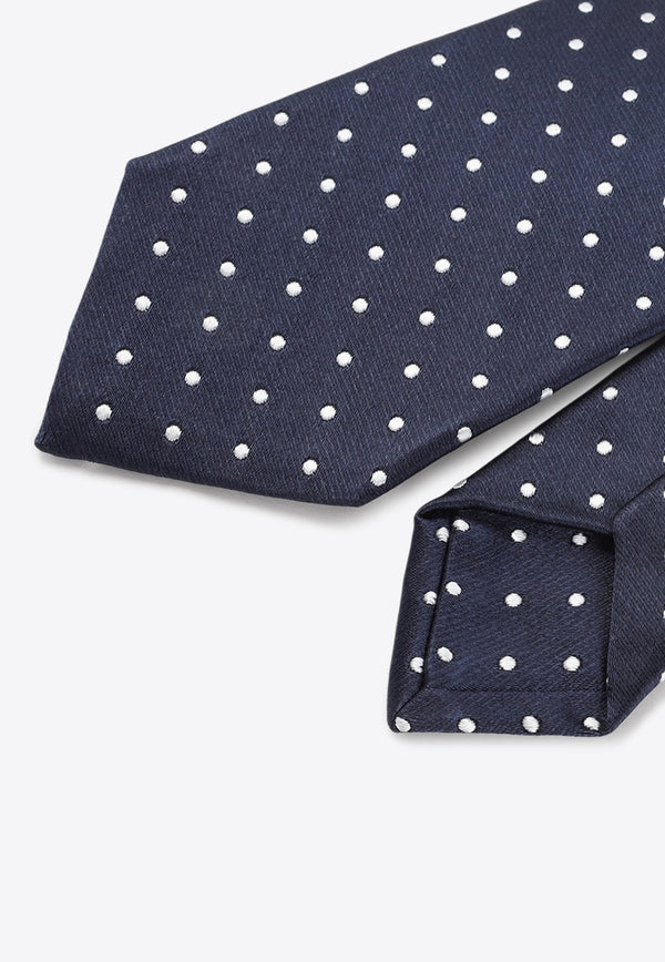 Polka-Dot Silk Tie