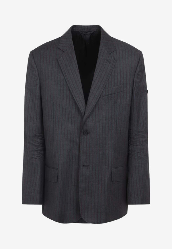Logo-Patch Wool Blazer