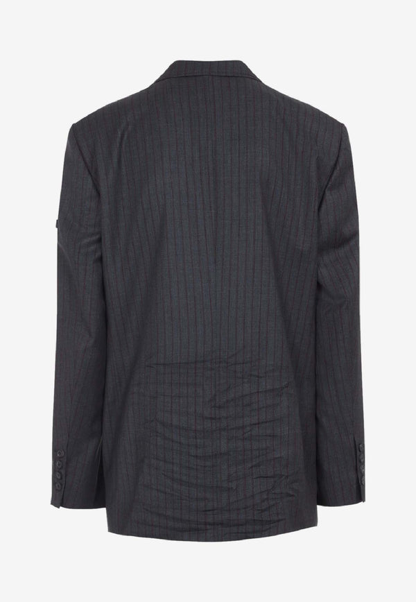 Logo-Patch Wool Blazer