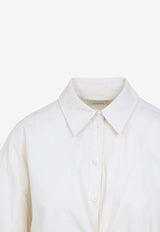 Straight Collar Twisted Shirt