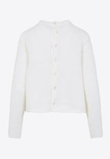 Mohair-Blend Cardigan with Anagram