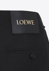 Mid-Rise Belted Tailored Pants