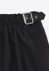 Mid-Rise Belted Tailored Pants