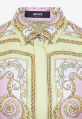 Spring Barocco Print Silk Mini Dress