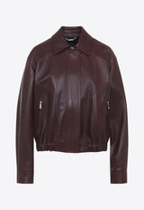 Leather Zip-Up Jacket