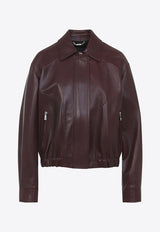 Leather Zip-Up Jacket
