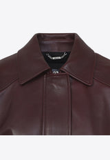 Leather Zip-Up Jacket