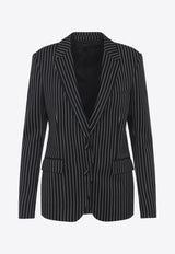 Barathea Striped Wool Jacket