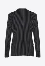 Barathea Striped Wool-Blend Blazer