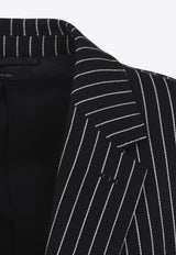 Barathea Striped Wool Jacket