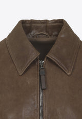 Leather Bomber Jacket