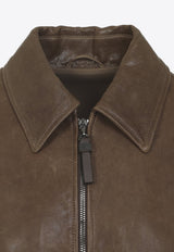 Leather Bomber Jacket