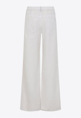Logo-Embroidered Straight-Leg Pants