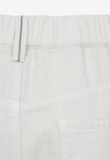 Logo-Embroidered Straight-Leg Pants