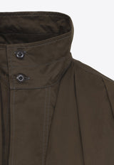 Soft Pleated Buttoned Jacket