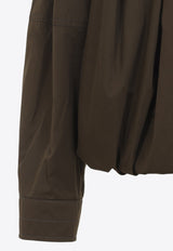 Soft Pleated Buttoned Jacket