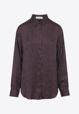 Peri Satin Fluid Stripe Shirt