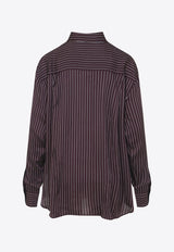 Striped-Pattern Long-Sleeved Shirt