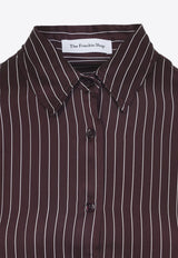 Peri Satin Fluid Stripe Shirt