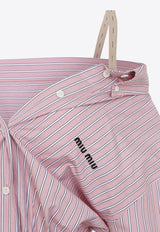 Off-Shoulder Striped Mini Dress