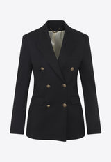 Double-Breasted V-neck Blazer