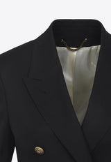 Double-Breasted V-neck Blazer