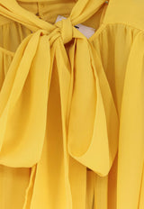 Draped Silk Bodysuit