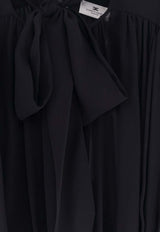 Draped Silk Bodysuit