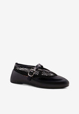 Perforated Leather Ballet Flats